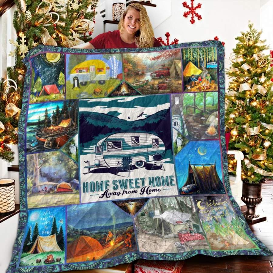 Wozoro Quilt Blanket Camping Home Sweet Home Away From Home Twin Queen King Size