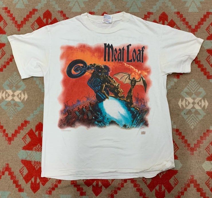 Vintage 1994 Meat Loaf Bat Out Of Hell Rock Concert Band Single Stitch Shirt