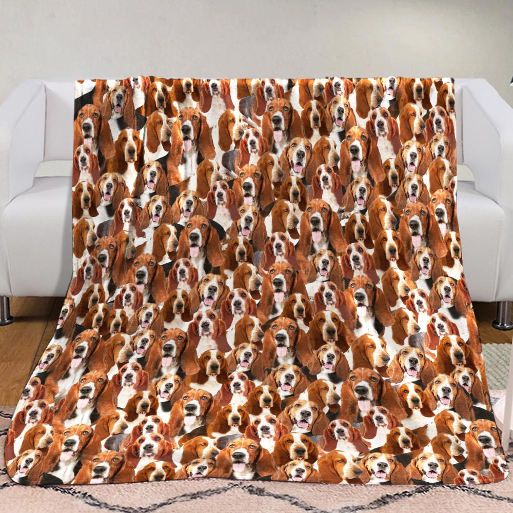 [Personalized Photo] Basset Hound Dog Fleece Blanket, Sherpa Blanket, Gift For Parent, Family Member, Friends Gift, Christmas Gift, Home Decor, Home Living – Up1