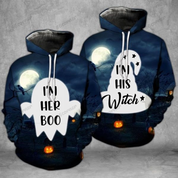 I’M Her Boo I’M His Witch Matching Hoodie