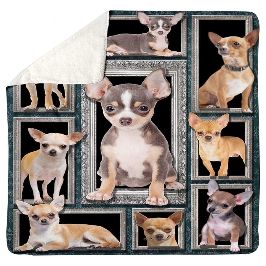 Funny Chihuahua Gift For Dog Lovers Sherpa Blanket