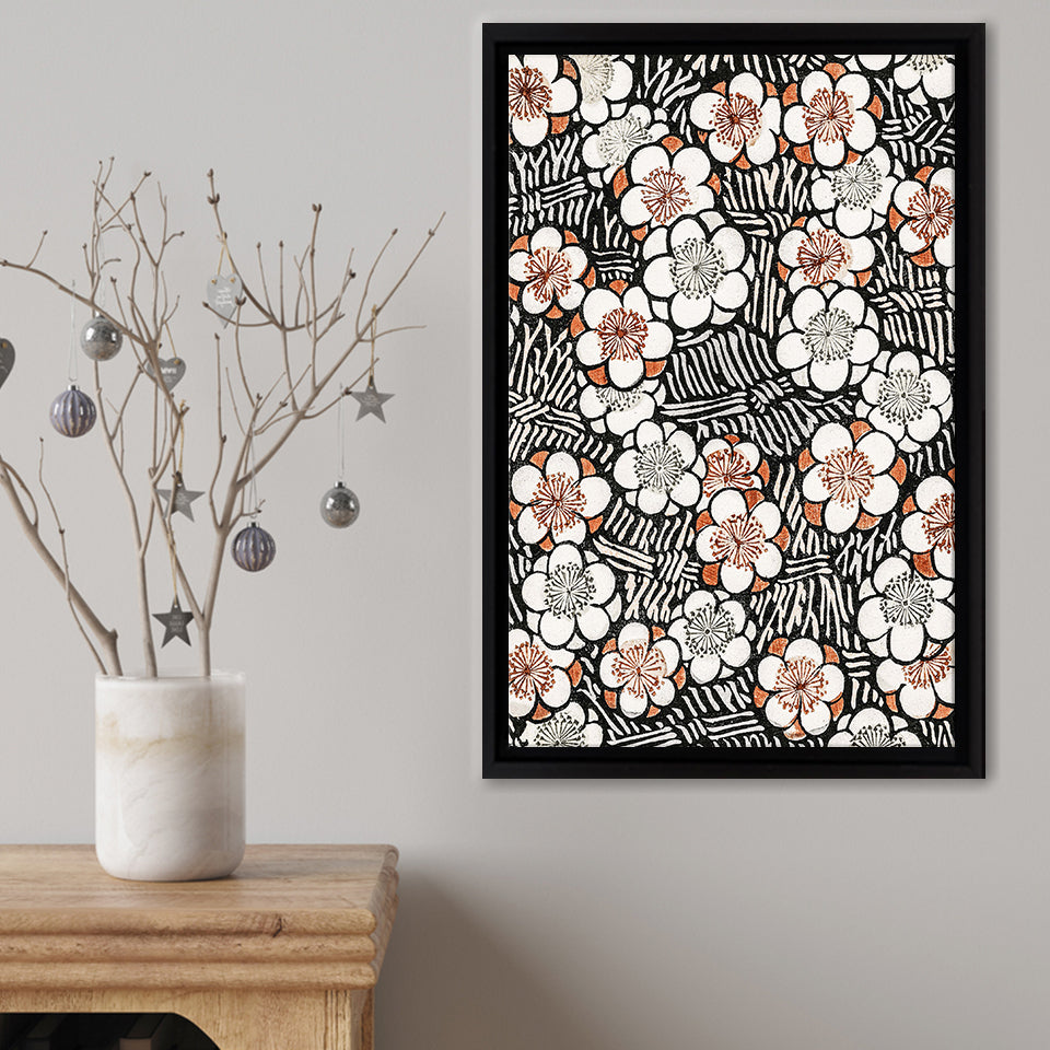 Floral Pattern Framed Canvas Print – Canvas Painting, Canvas Art, Wall Art, Wall Decor