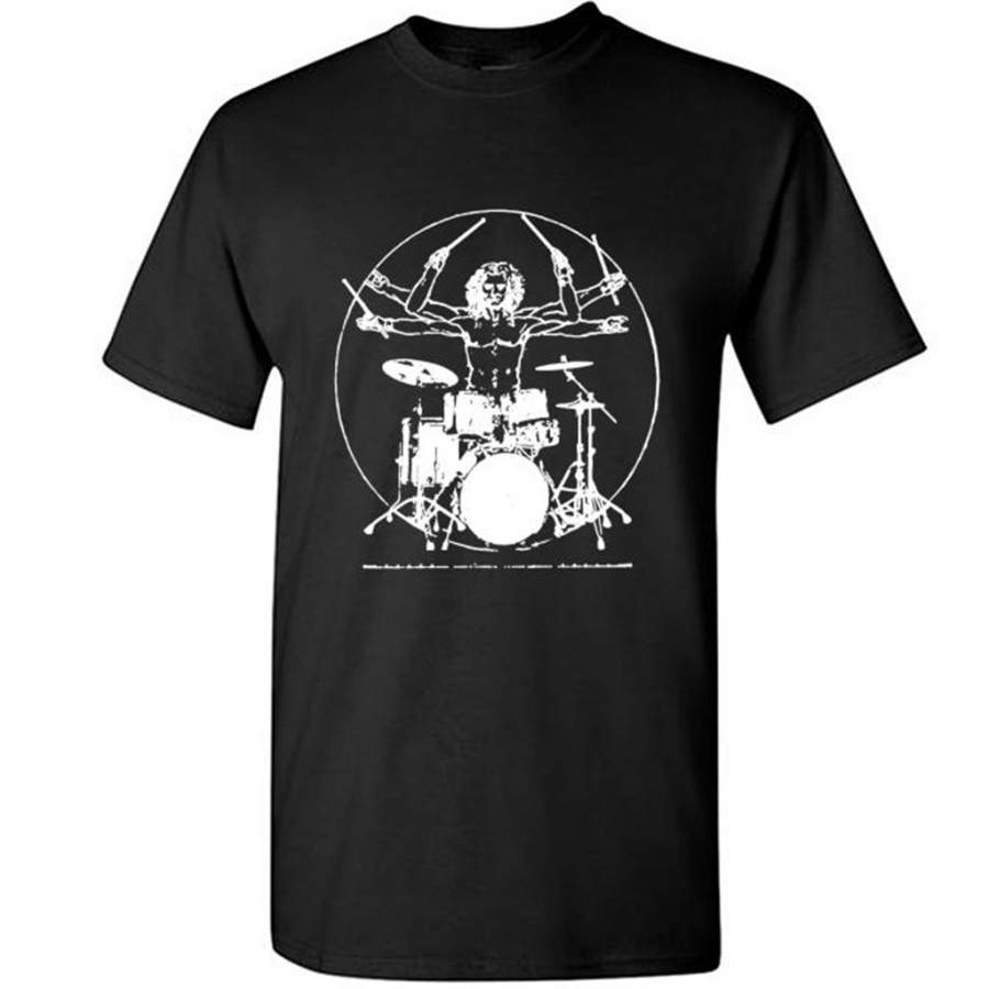 Da Vinci Drums Drummer Shirt Vintage Drums Shirt Cool Drum – Gildan Short Sleeve Shirt