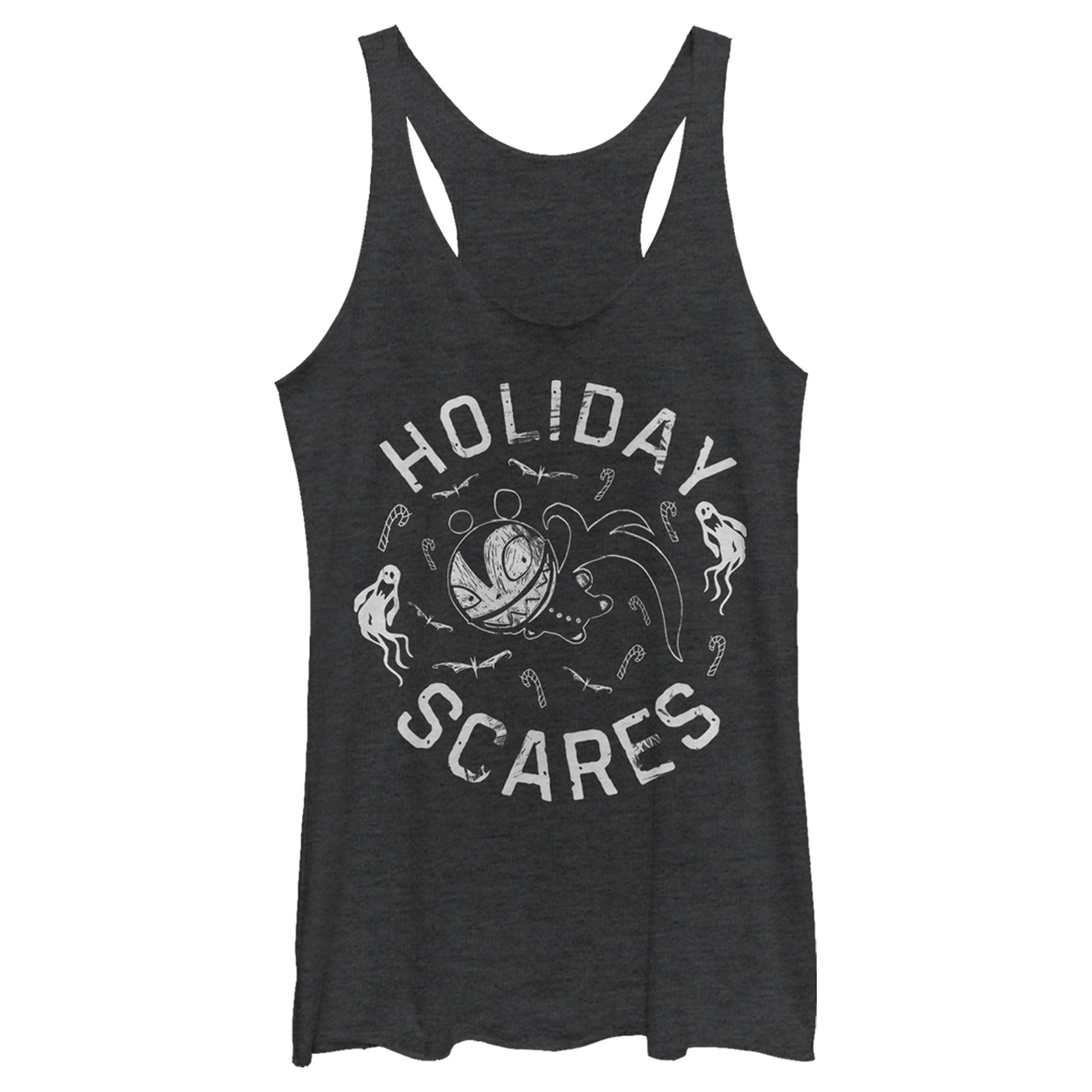 Women’S The Nightmare Before Christmas Scary Teddy Holiday Scares Racerback Tank Top