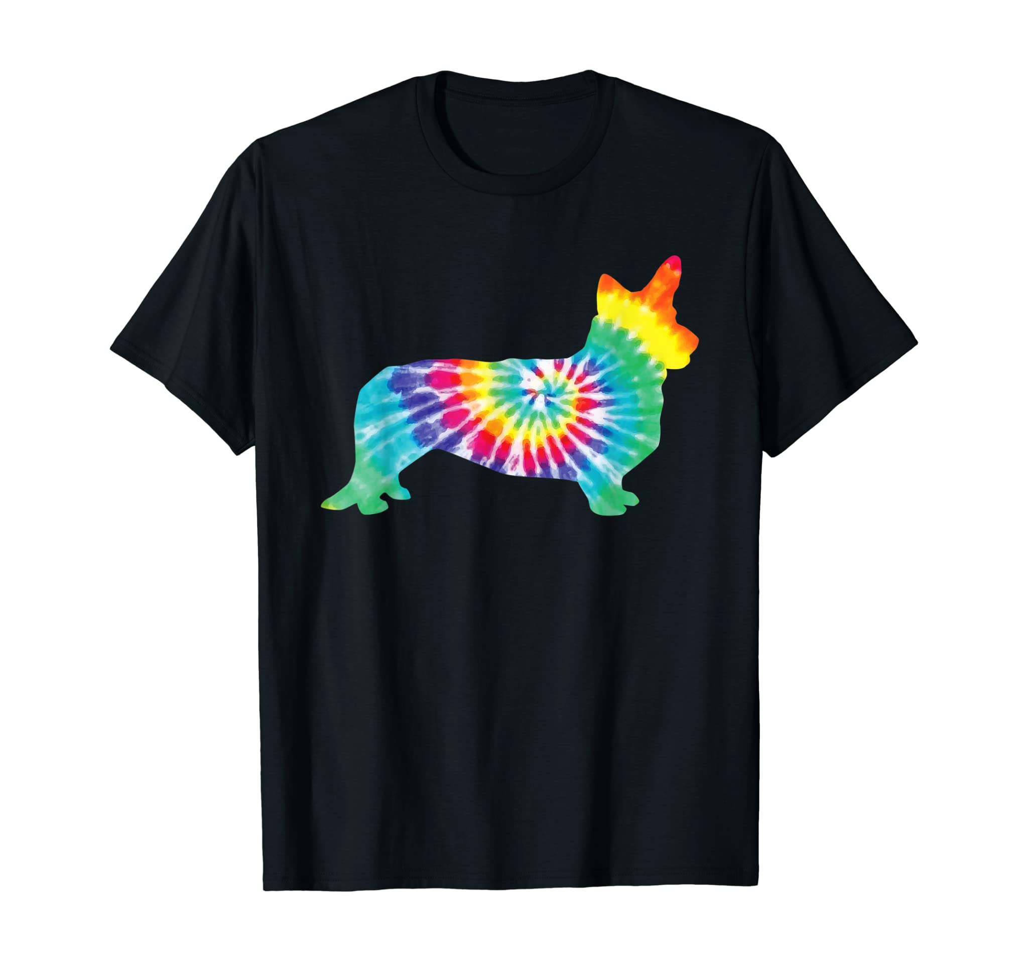 Tie Dye Dog Shirt Hippie Corgi Retro T-shirt Puppy Gift