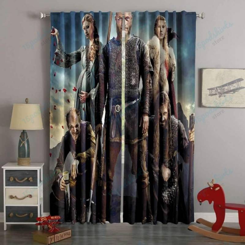 3D Printed Vikings Style Custom Living Room Curtains