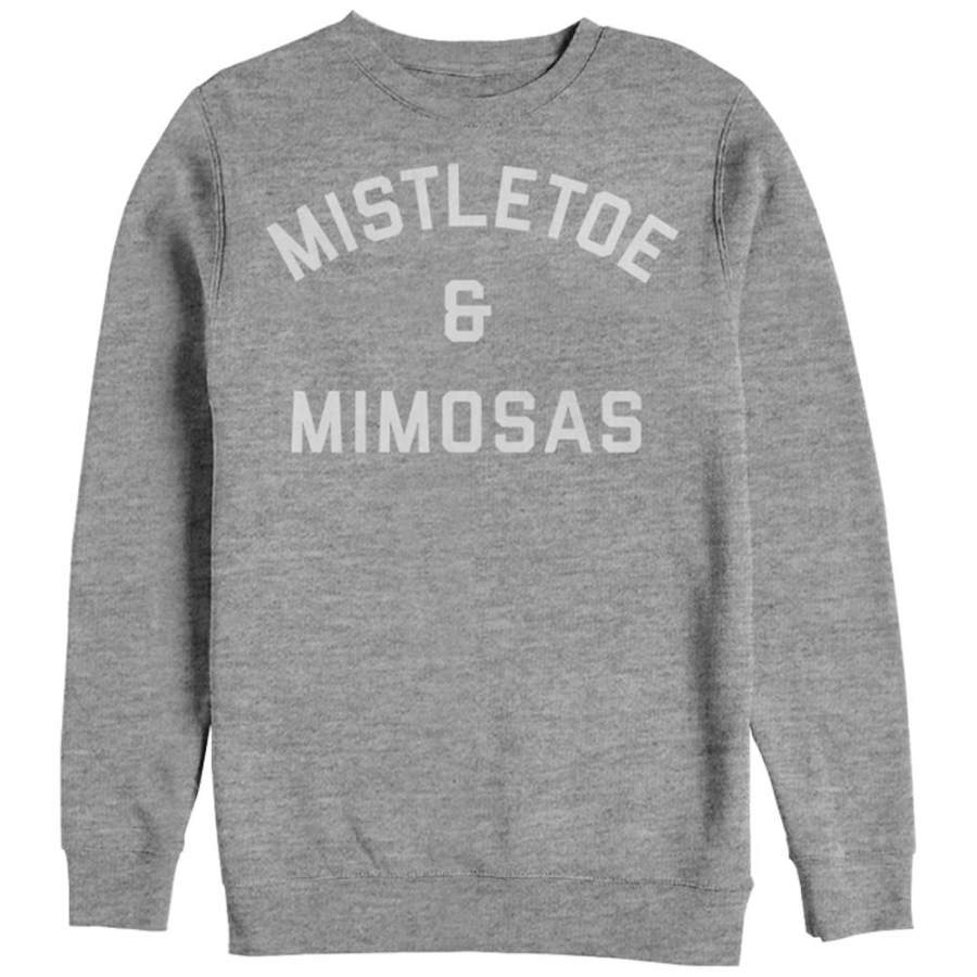 CHIN UP Women’s Christmas Mistletoe Mimosas  Sweatshirt Athletic Heather S