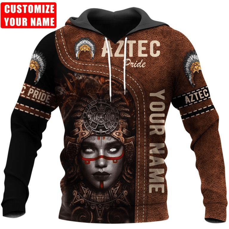 Mexican Girl Aztec Pride custom name Hoodie #KV