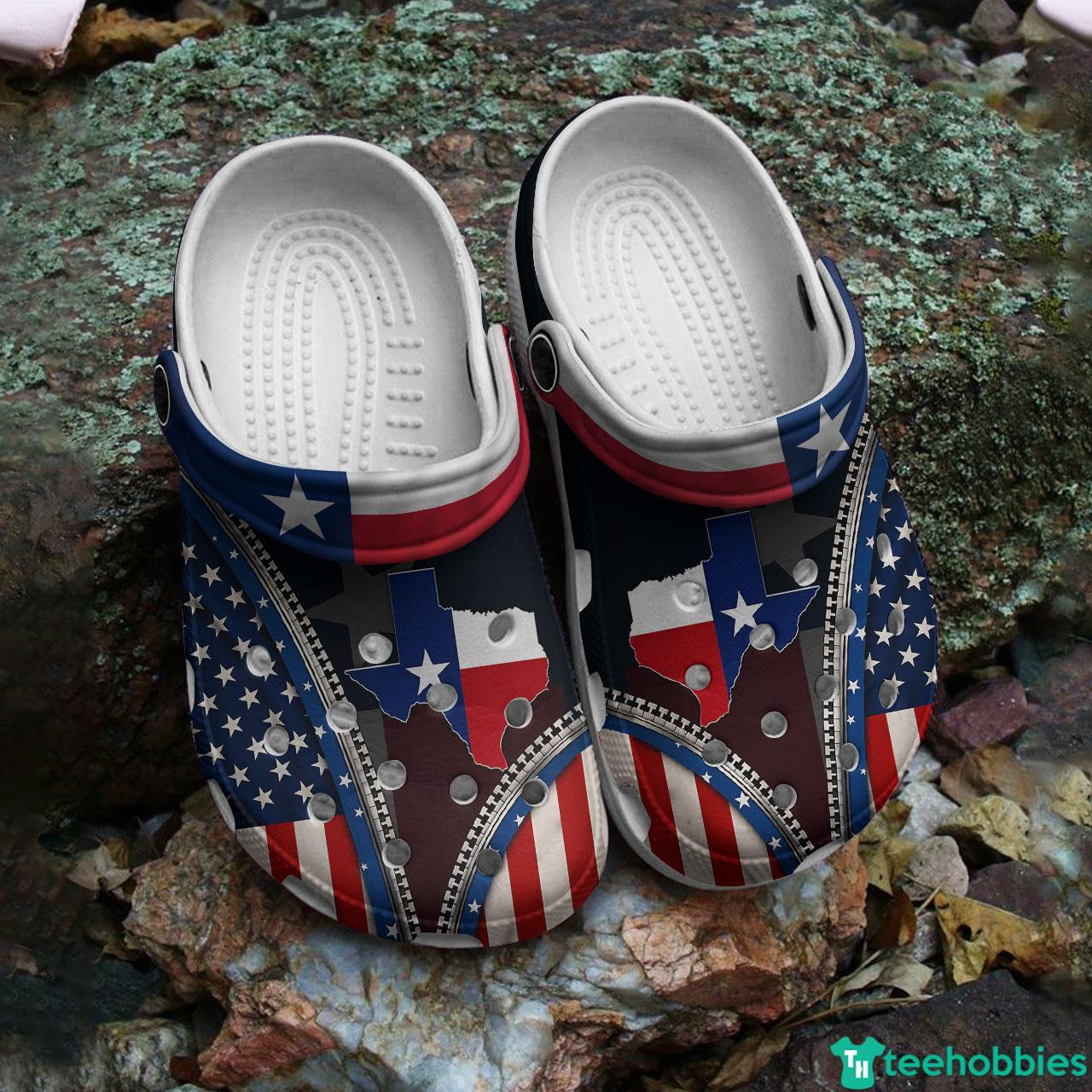 Texas Flag American Flag Clog Shoes #Kv