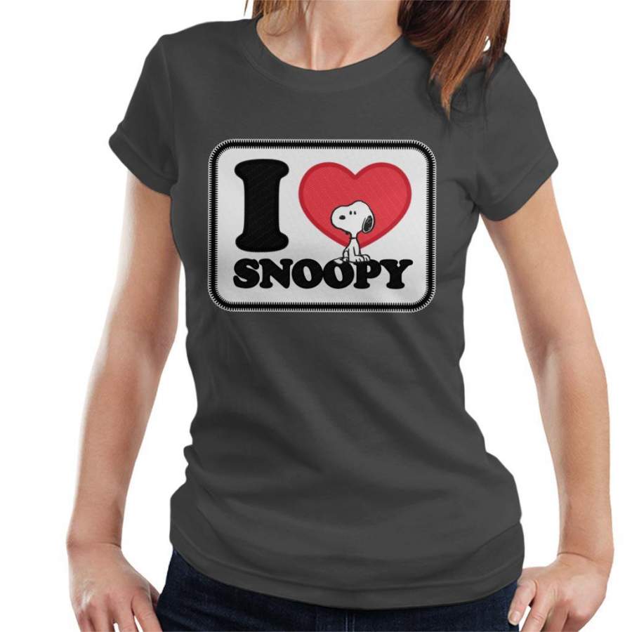 Peanuts I Love Snoopy Badge Women’s T-shirt