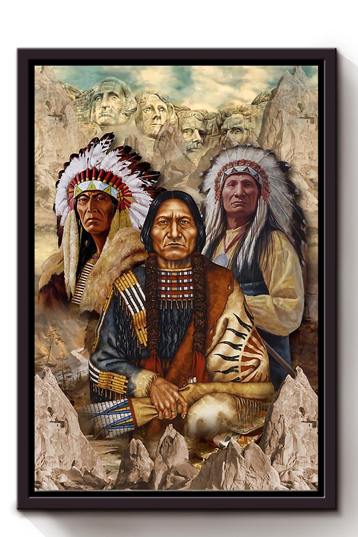 American Indian Home Decor Wall Art For Indigenous Americans Framed Canvas