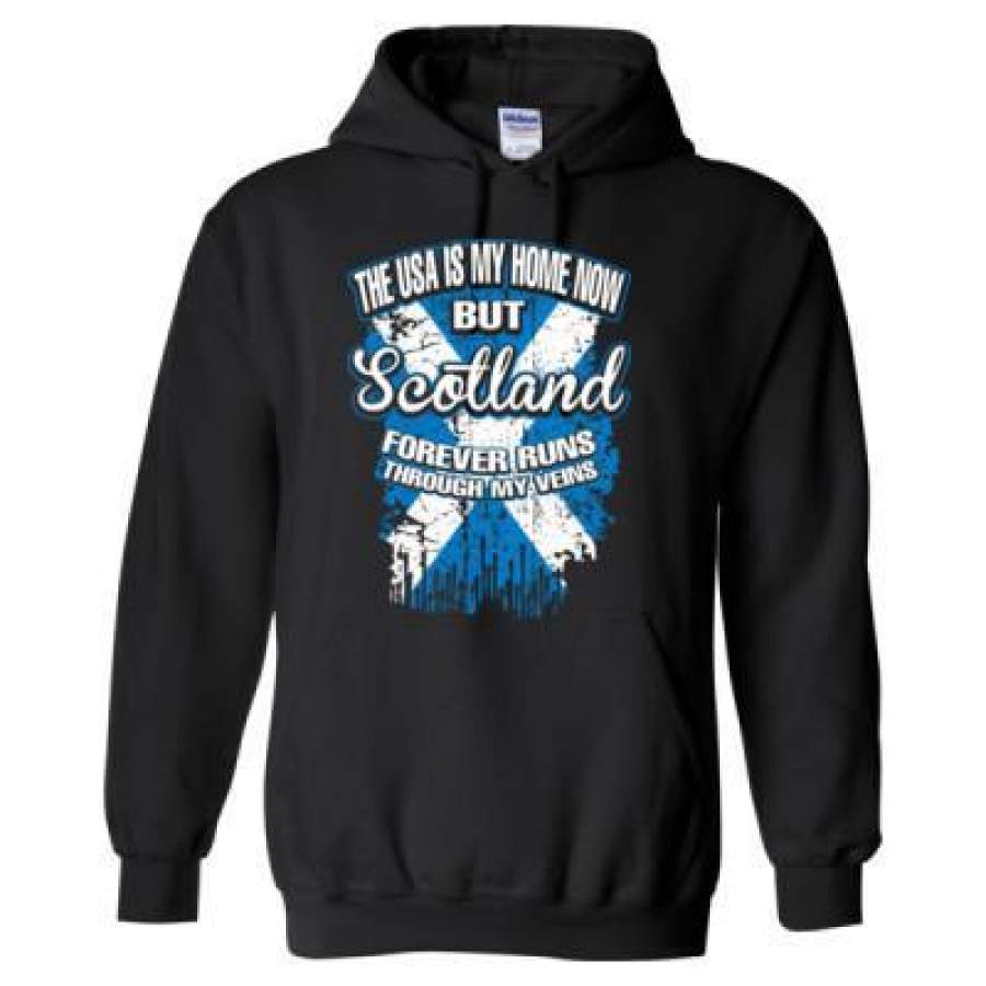 AGR The USA Is My Home Now But Scotland Forever Runs Through My Veins – Heavy Blend™ Hooded Sweatshirt