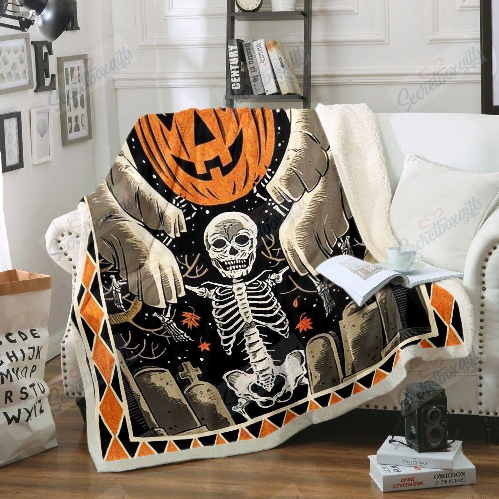 Happy Halloween Free Ghost Gs-Ld1510Mt Fleece Blanket