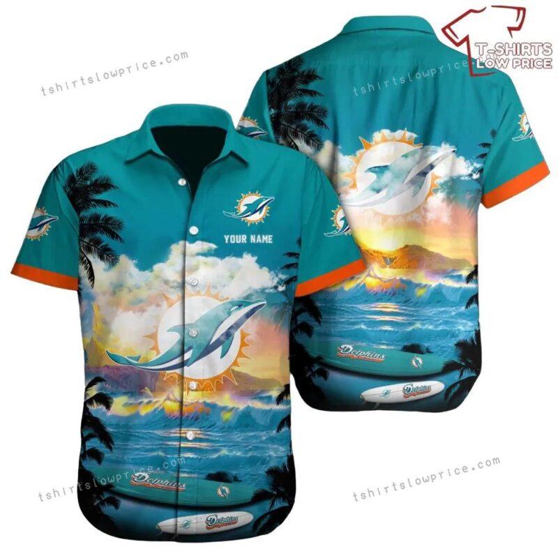 Miami Dolphins Nfl Football Personalized Cheap Hawaiian Shirt For Men Women