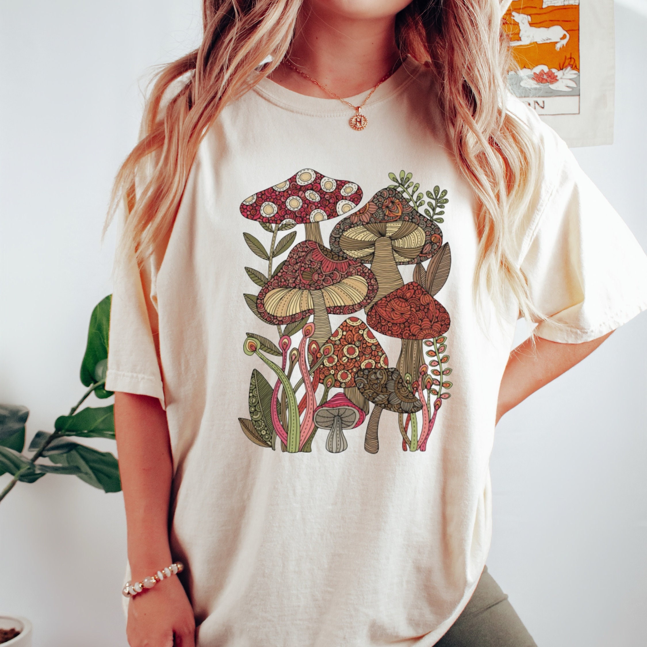 Mushroom Shirt, Botanical Shirt, Cottagecore Shirt, Magic Mushroom, Fungus Shirt, Plant Shirt, Magic Mushroom Shirt, Mushroom TShirt