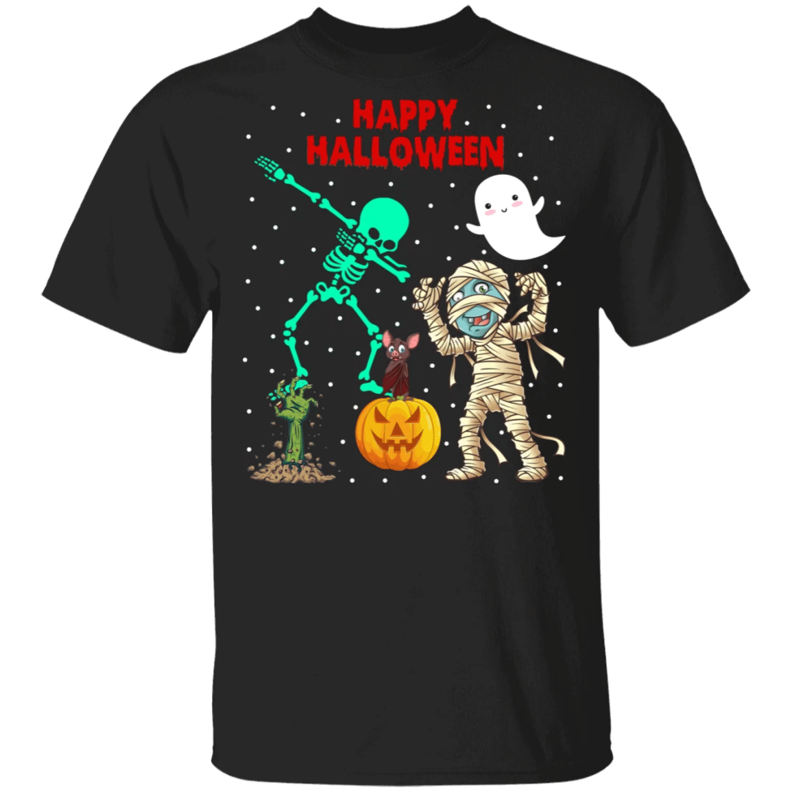 Halloween Shirt Happy Halloween Scary Halloween Skeleton Pumpkin Ghost Mummy Zombie Lover Gifts Halloween T-Shirt Scary Doll Halloween costume