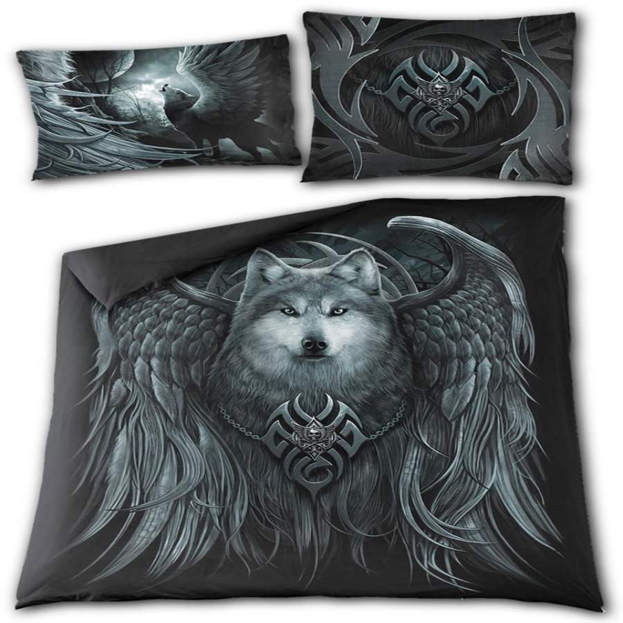 WOLF SPIRIT – Double/Queen Blanket Cover + 2 Pillow Cases