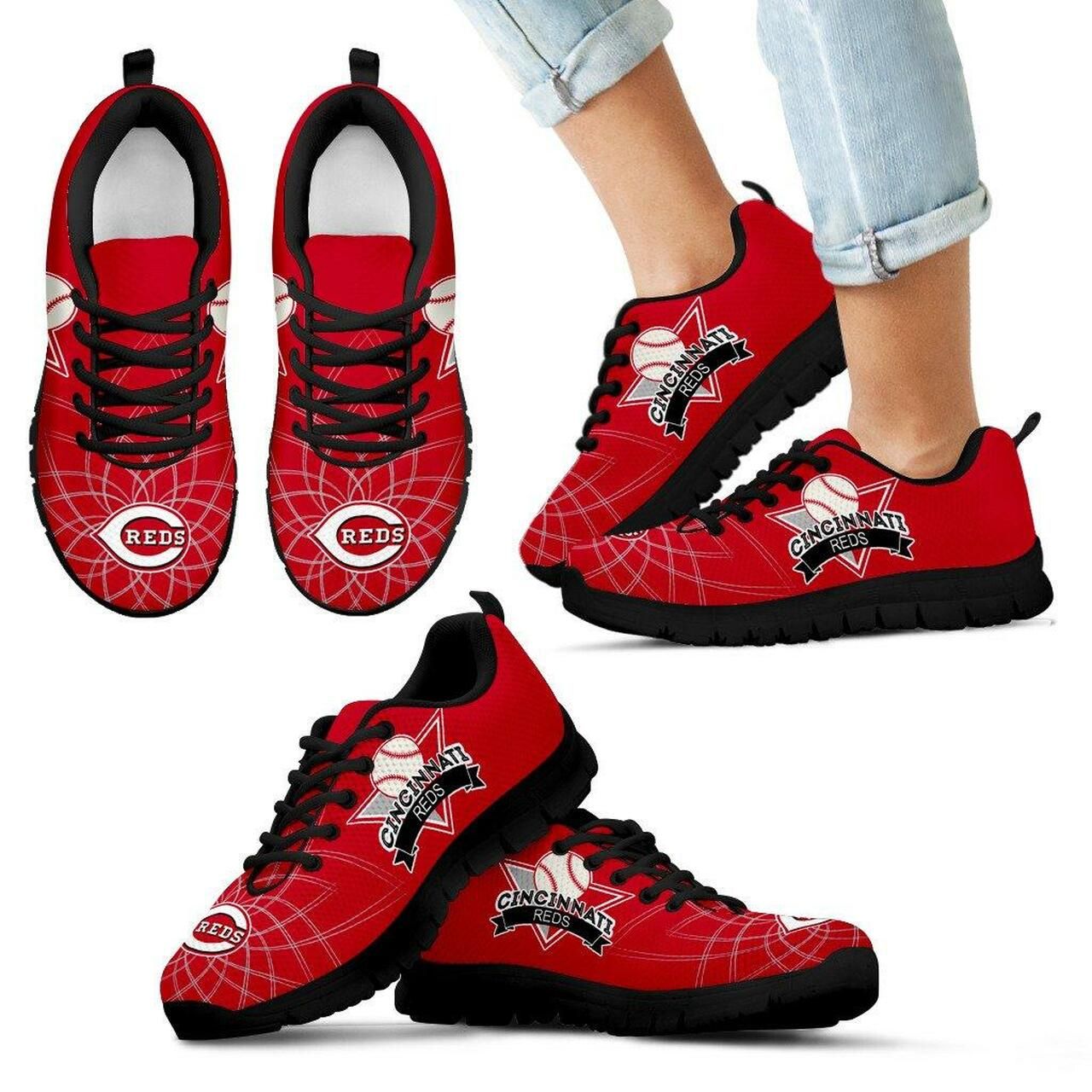 Cincinnati Reds Sneakers Super Bowl Running Shoes For Men, Women Shoes12745