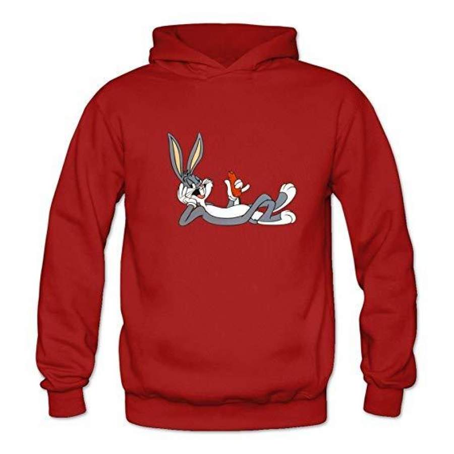 O neck Bugs Bunny Looney Tunes Sweatshirt For Woman Red M