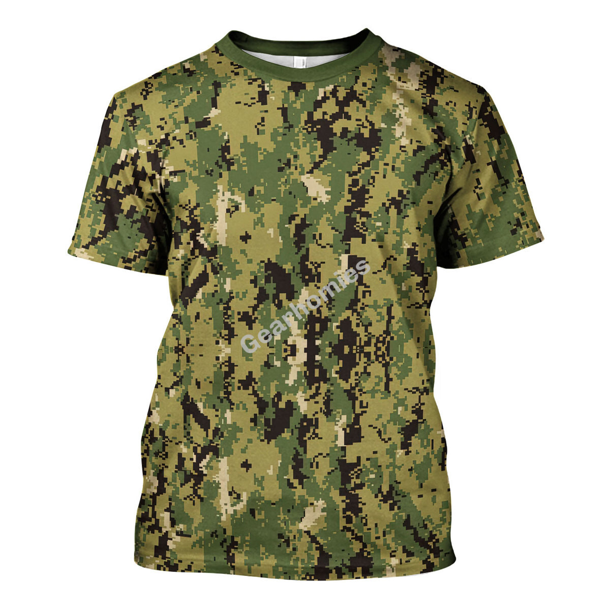 American Navy Working Uniform (Nwu) Type Iii (Aor-2) Woodland Camo T-Shirt