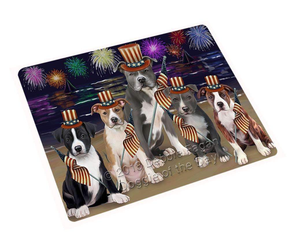 4Th Of July Independence Day Firework American Staffordshire Terriers Dog Blanket Blnkt84774