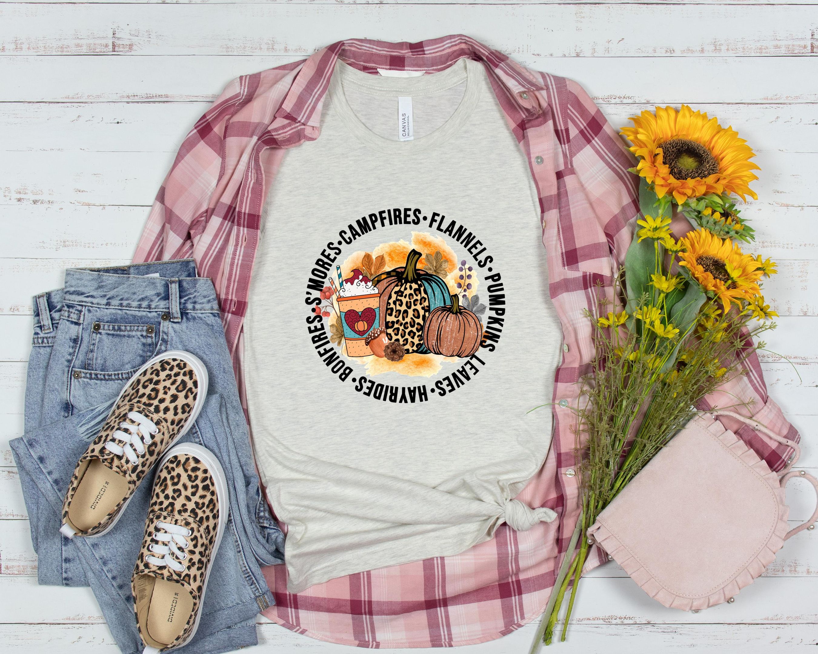 S’Mores Campfires Shirt, Fall Season Shirt, Autumn Shirt, Happy Mid Shirt, For Autumn Shirt, Pumpkin Season Shirt