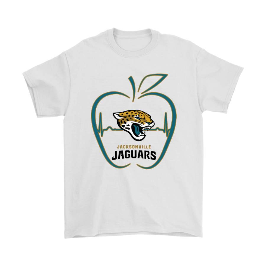 Apple Heartbeat Teacher Symbol Jacksonville Jaguars Shirts