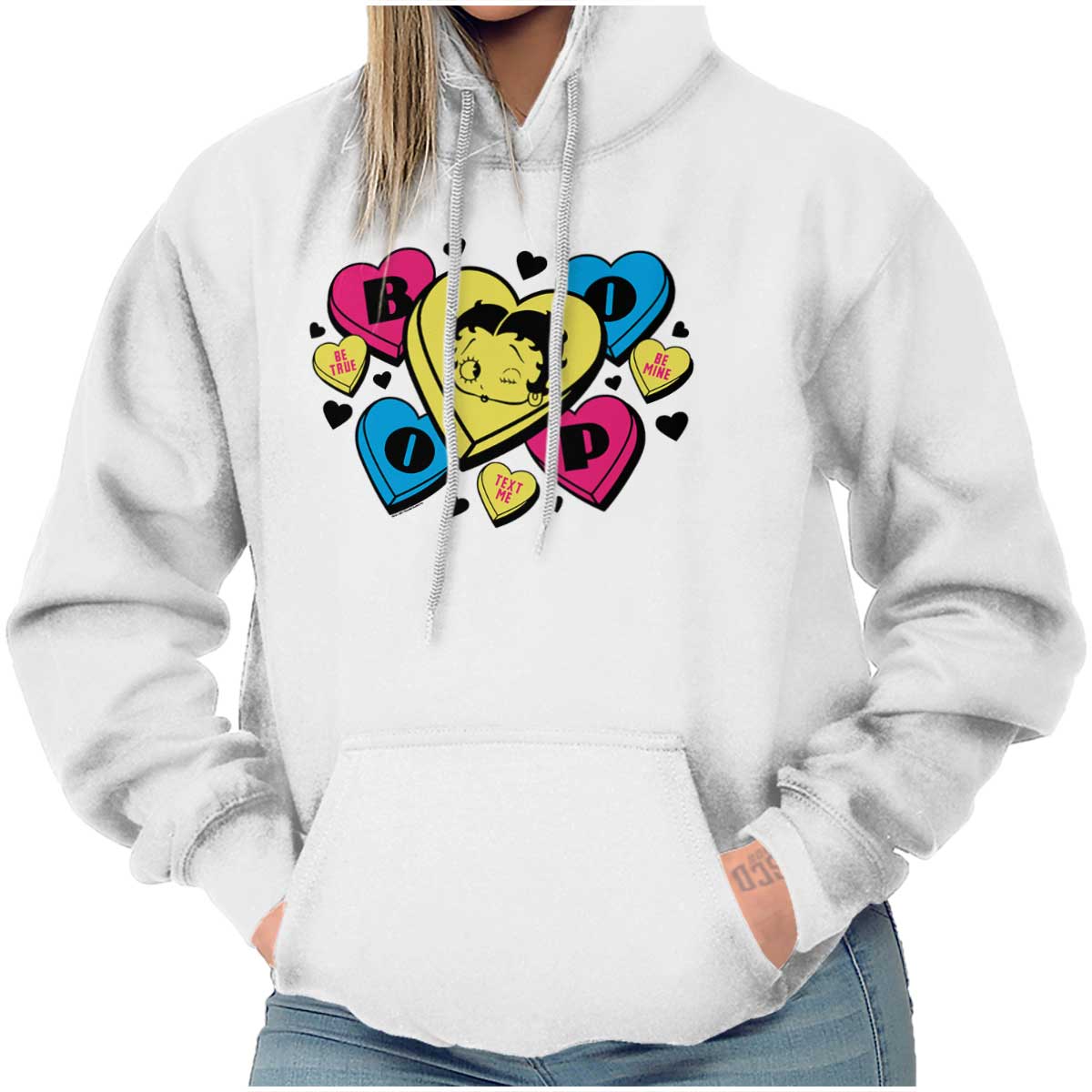 Betty Boop Candy Hearts Hoodie