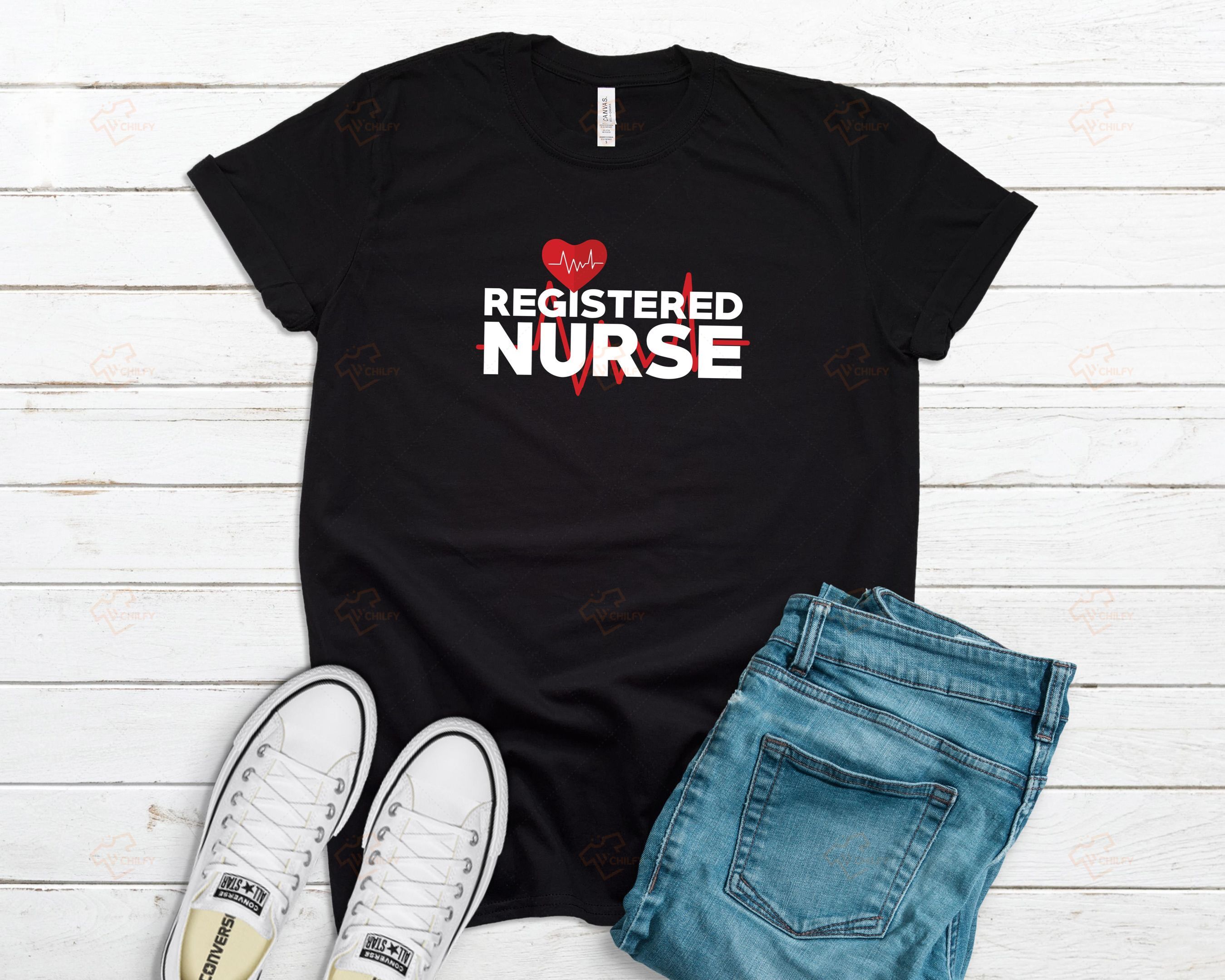 Registered Nurse Heartbeat Shirt, RN Shirt, Gift For RN Nurse, Nursing Student, Funny Nurse Tee