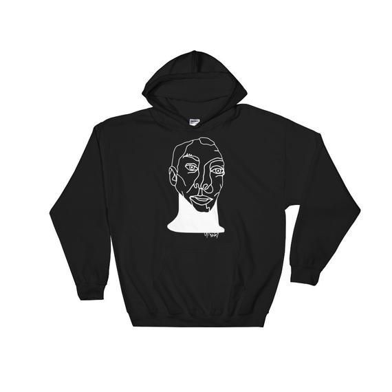 Best Deals Illustrated Portrait Artsy Hoodie Happy End Shirt