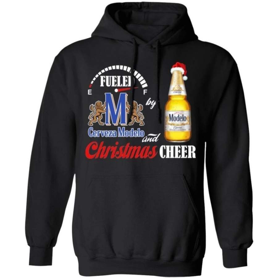 Fueled By Modelo Especial Beer And Christmas Cheer Hoodie Funny Gift T-Shirt