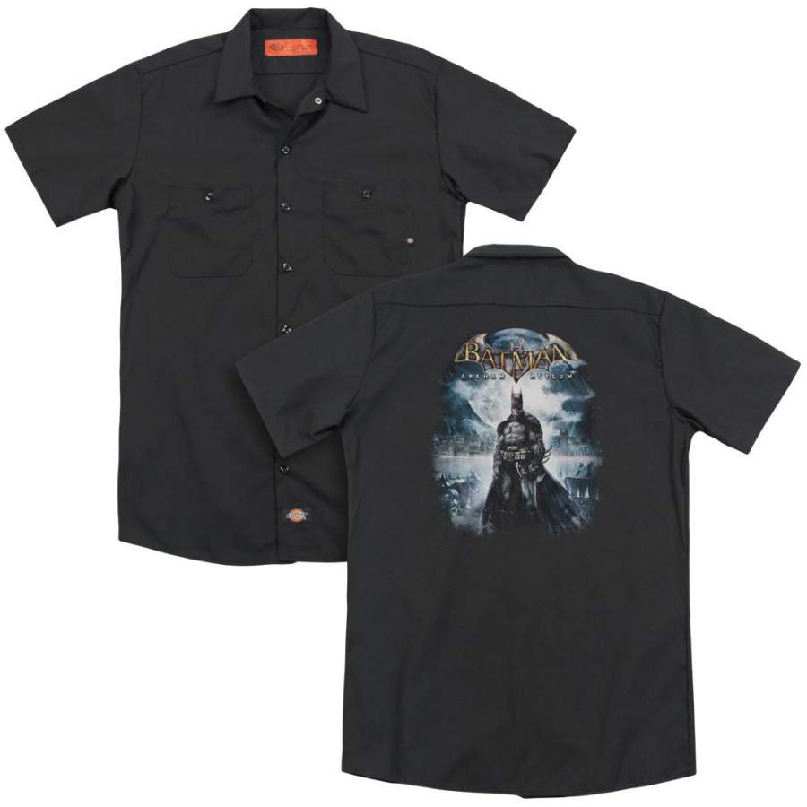 Batman – Arkham Game Cover Men’s Work Shirt