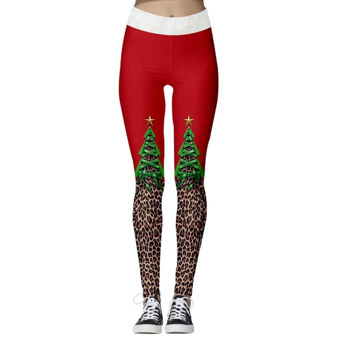 Santa Pants – Christmas Leggings, Leopard