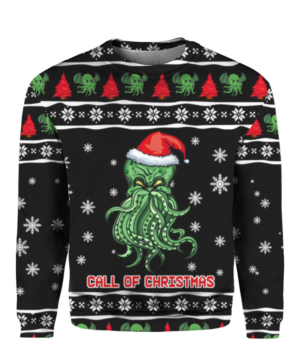 Octopus Call Of Christmas All Over Print For Men & Women Aop Tee Hoodie Sweatshirt