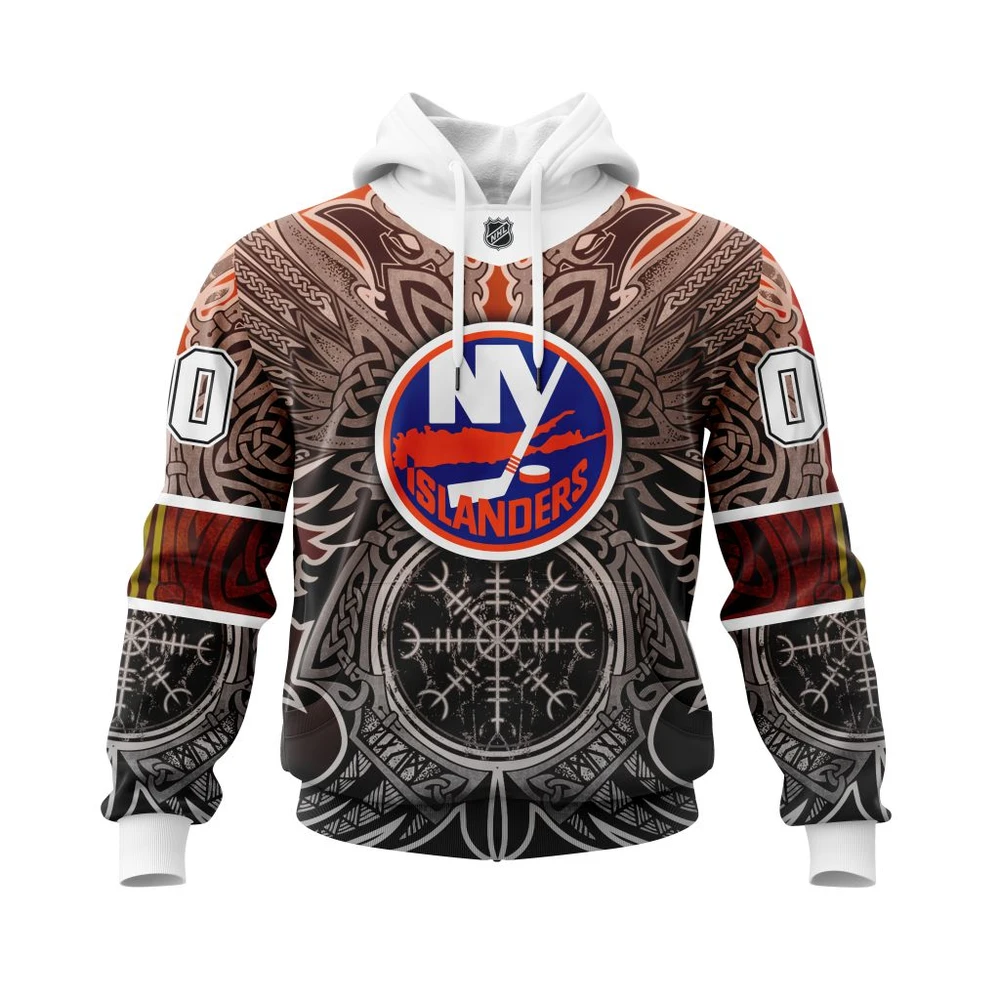 Hoodie New York Islanders, Specialized Norse Viking Symbols St2201 Qtnhl080524A3875Hd