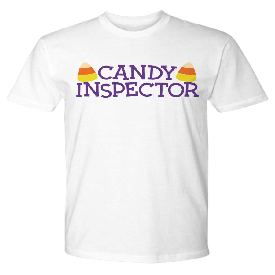 Candy Inspector Funny Halloween Tee Shirts For Women Men Girl Graphic Tshirt Cute Vintage Costumes