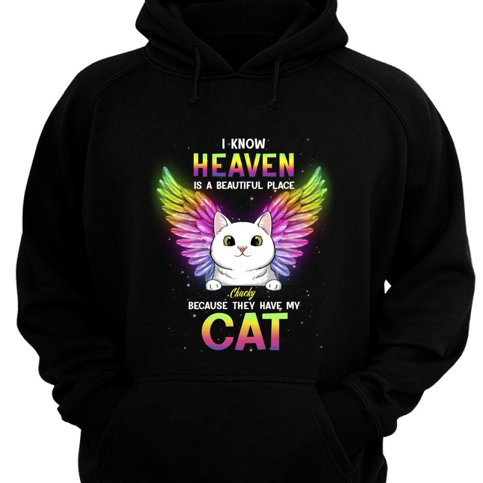 Personalized Cat Memorial Heaven Is A Beautiful Place Hoodie – Trending Personalized