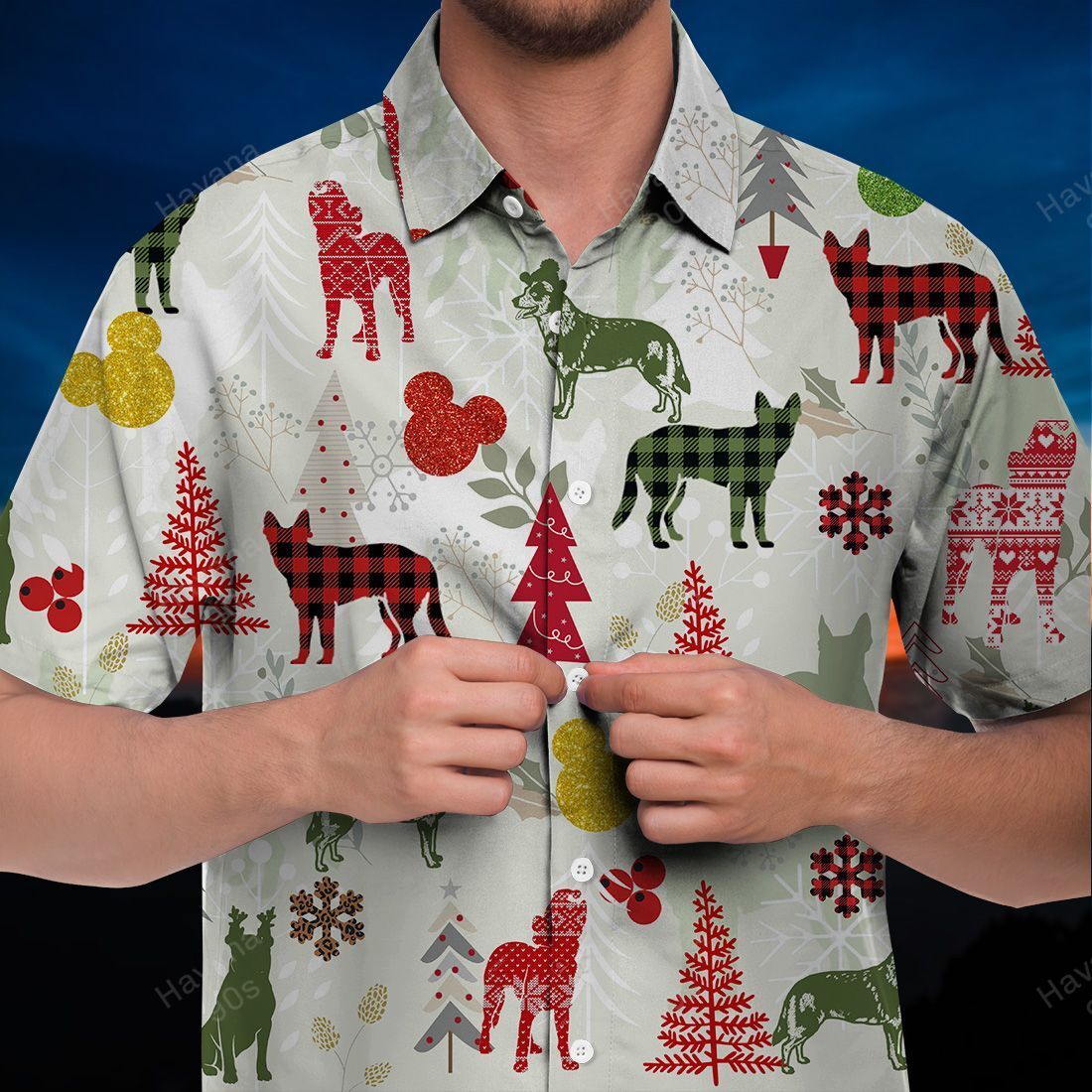 Australian Cattle Dog Hawaiian Shirt Christmas Flannel V3