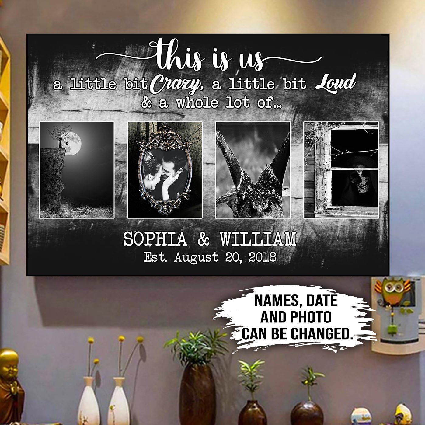 Gothic Love This Is Us Personalized Poster, Halloween Gift, Gift For Couple, Gift For Him, Gift For Her