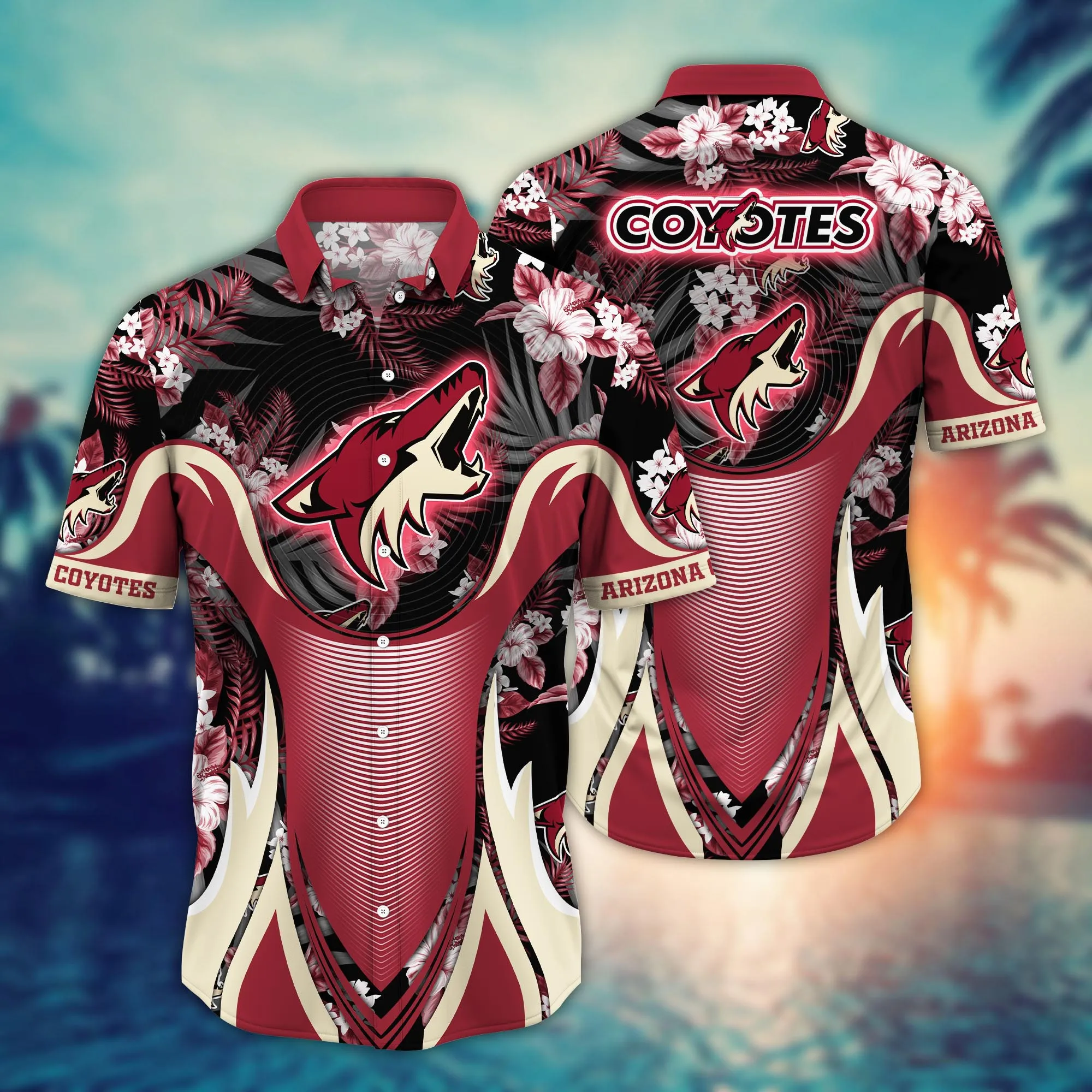 Arizona Coyotes Nhl Hawaiian Shirt Garden Parties Aloha Shirt