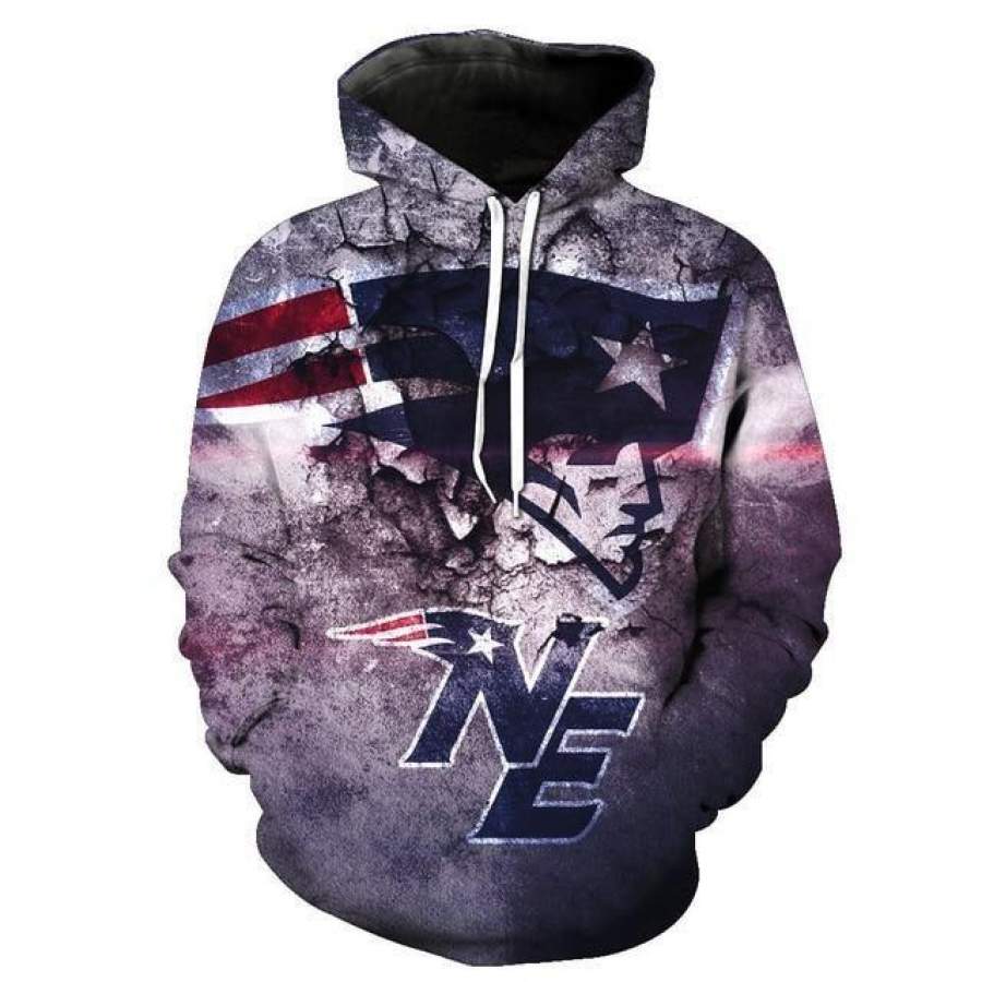 New England Patriots Hoodie 3D Style762 All Over Printed