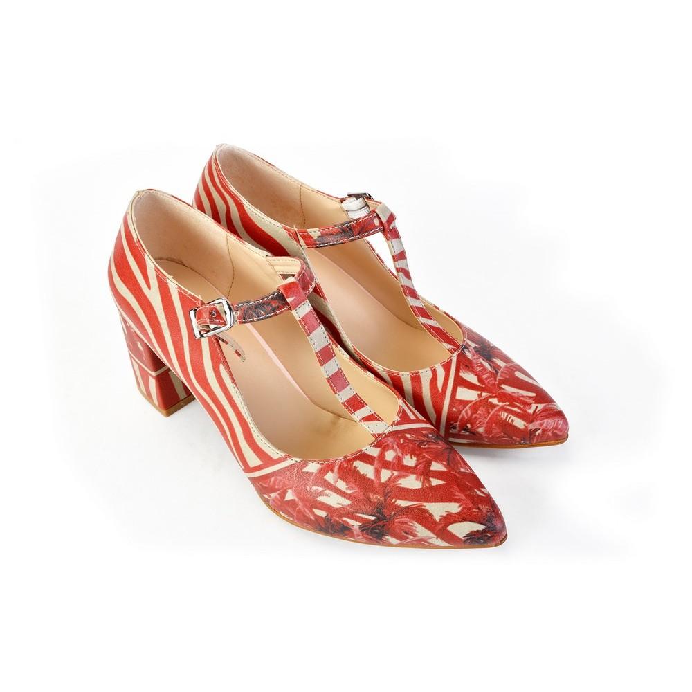 Tropical Red Heel Shoes Stk301