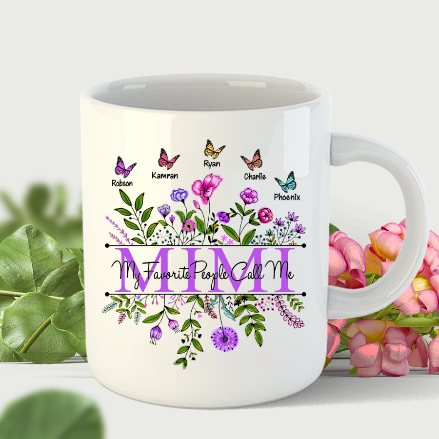 My Favorite People Call Me Mimi Wildflowers Violet Mug