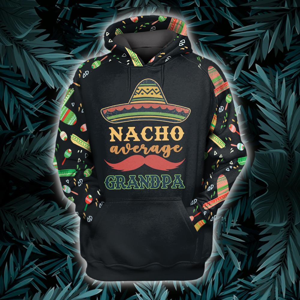 Vintage nacho average grandpa 3D All Over Printed Hoodie/ Zip Hoodie Size S – 5XL