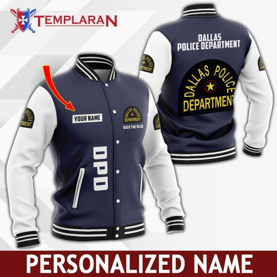 Dallas Police Department Baseball Jacket Hoodie Barkingtees Fashion