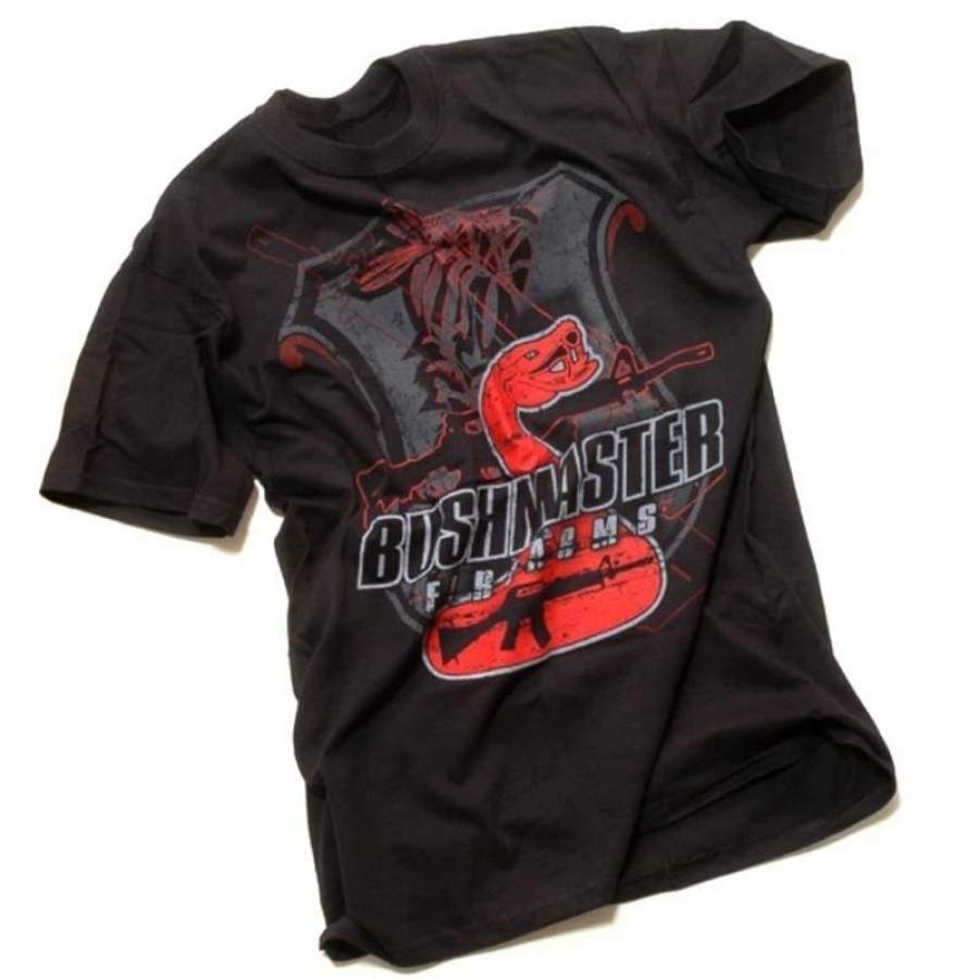 Bushmaster Snake Printed T-Shirt Men Cotton Short Sleeve Fashion Tees