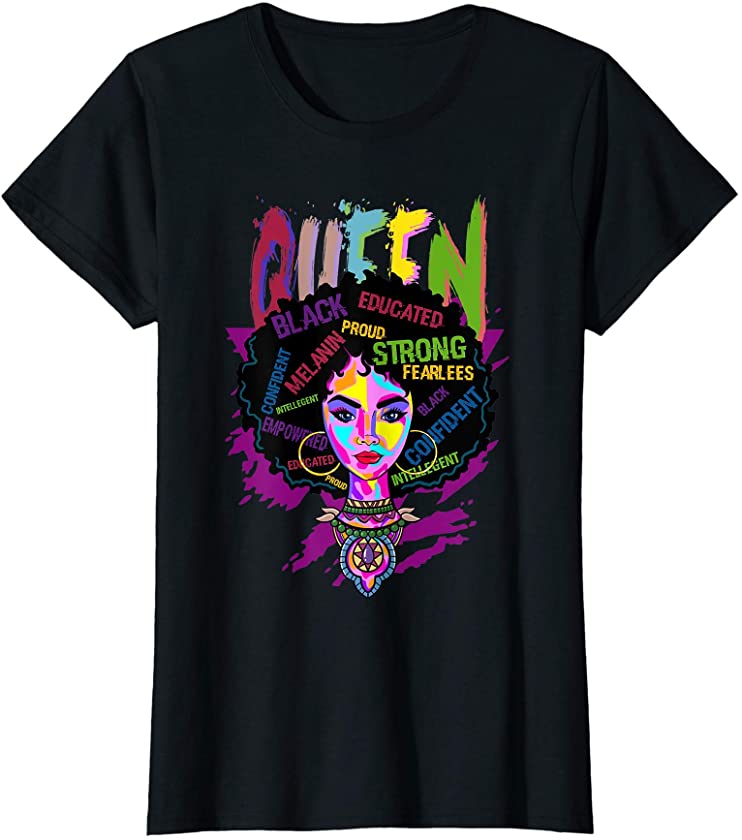 Womens Black Queen Shirt Women, Black Queen Tshirt, Black Queen T-Shirt