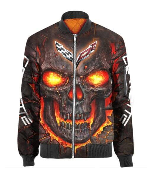 Bomber Jacket Chevrolet Corvette, Chevrolet 3D Spring Autumn, Mens Casual Jacket Wm89