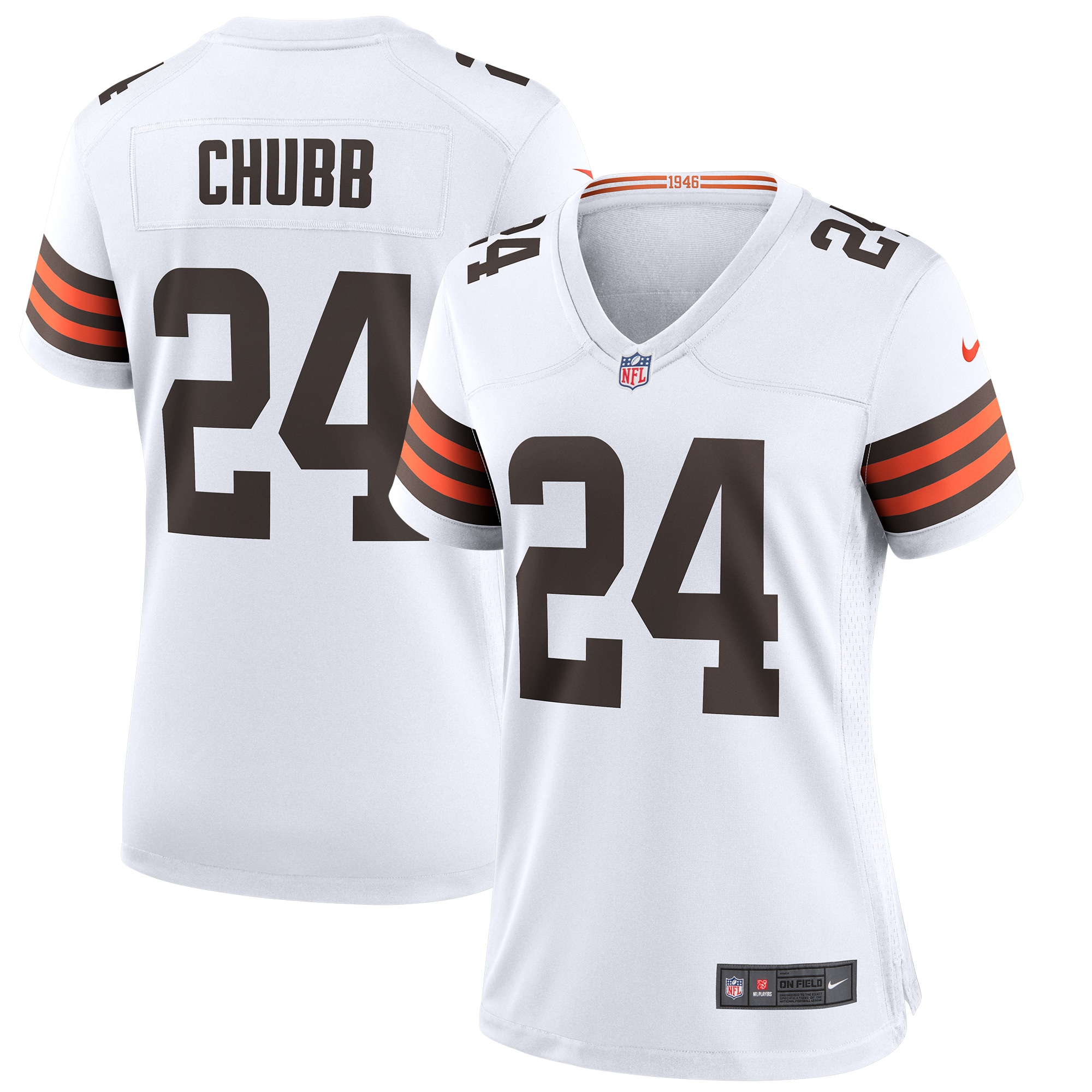 Nick Chubb Cleveland Browns Women's Game Jersey – White