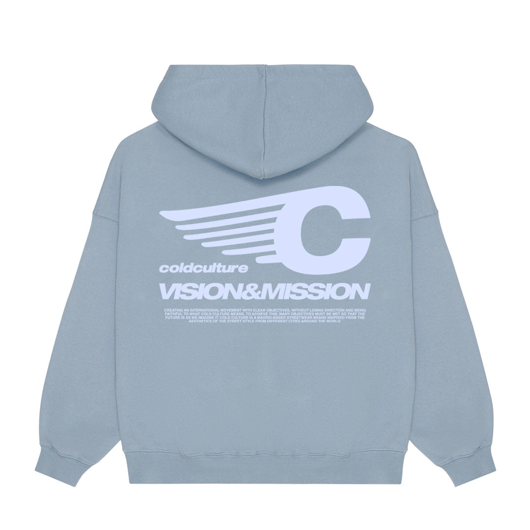 Vision&Mission Hoodie Shady Blue